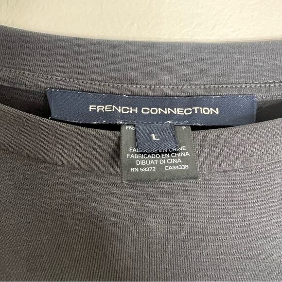 French Connection modal‎ Tunic long sleeve shirt pullover size Large - Picture 5 of 7